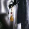 Spiral Wire Earrings with Tourmaline Beads: Handmade 14K Gold-Filled Boho Jewelry